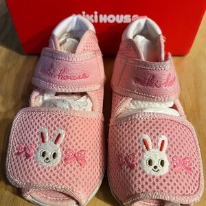 Miki House Pink Bunny Kids Sandals